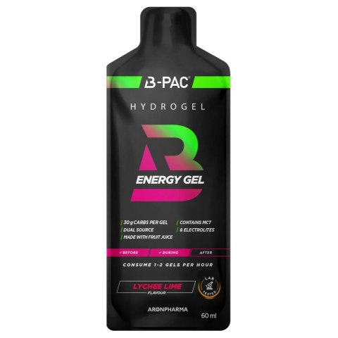 AronPharma B-PAC Energy Gel żel energetyczny z kofeiną Lychee Lime 60ml