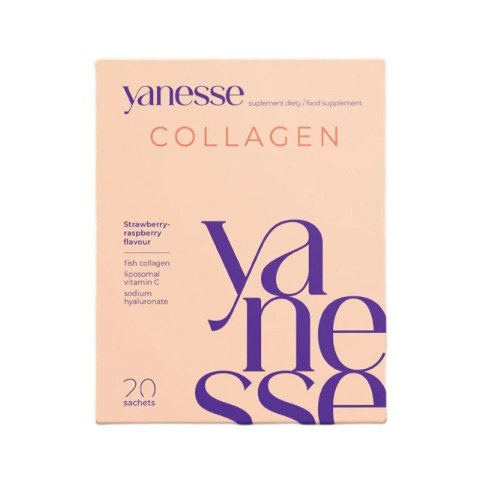 AronPharma Yanesse Collagen suplement diety w proszku o smaku truskawkowo-malinowym 20 saszetek
