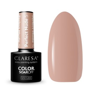 Claresa Color Soak Off UV/LED Perfect Nude lakier hybrydowy 5 5g