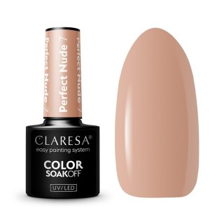 Claresa Color Soak Off UV/LED Perfect Nude lakier hybrydowy 7 5g