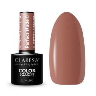 Claresa Color Soak Off UV/LED Perfect Nude lakier hybrydowy 8 5g
