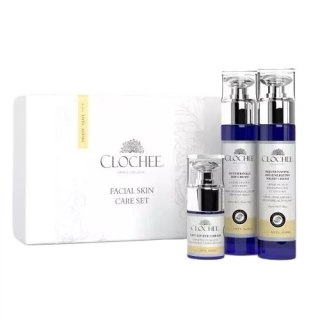 Clochee Anti-Age Facial Skin Care zestaw przeciwzmarszczkowy krem na dzień 50ml + odmładzająco-regenerujący krem na noc 50ml + wygładzaj