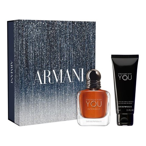 Giorgio Armani Stronger With You Intensely zestaw woda perfumowana spray 50ml + żel pod prysznic 75ml