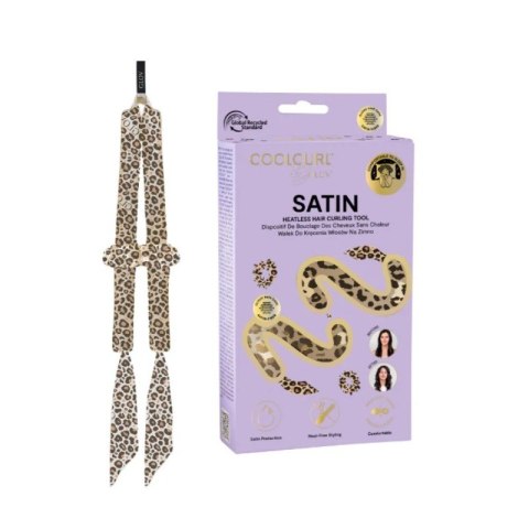 Glov Coolcurl Satin wałek do kręcenia włosów na zimno Cheetah