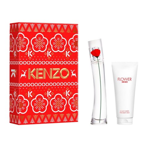 Kenzo Flower by Kenzo zestaw woda perfumowana spray 30ml + mleczko do ciała 75ml