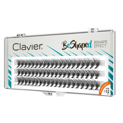 Clavier BeShaped jedwabne kępki rzęs skręt B 10D 12mm