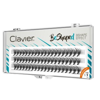 Clavier BeShaped jedwabne kępki rzęs skręt B 10D 9mm