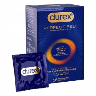 Durex Perfect Feel prezerwatywy unikalne uczucie ciepła 16szt
