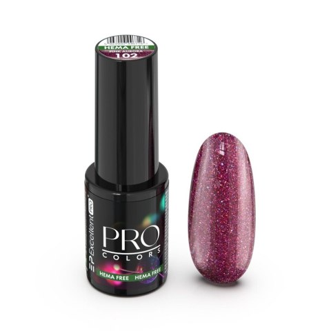 Excellent PRO Pro Colors Hema Free lakier hybrydowy 102 Pink Aurora 7g