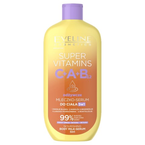 Eveline Cosmetics Super Vitamins odżywcze mleczko-serum do ciała 5w1 350ml