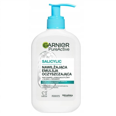 Garnier Pure Active nawilżająca emulsja oczyszczająca do twarzy 250ml