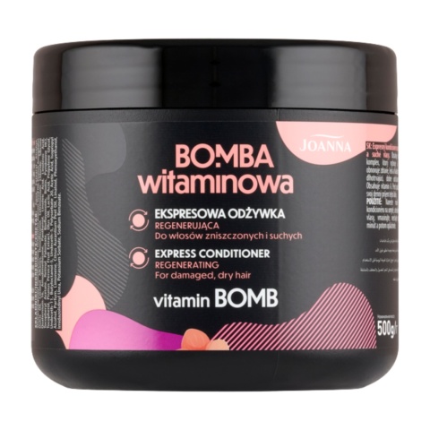 Joanna Bomba Witaminowa Ekspresowa Odżywka Regenerująca do Włosów Suchych i Zniszczonych 500g