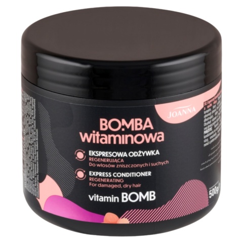 Joanna Bomba Witaminowa Ekspresowa Odżywka Regenerująca do Włosów Suchych i Zniszczonych 500g