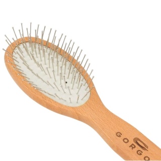 Gorgol Drewniana szczotka do włosów z metalowymi igłami z kulką 7R