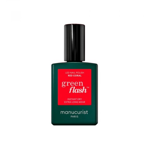 Manucurist Green Flash Nail Polish lakier do paznokci Red Coral 15ml