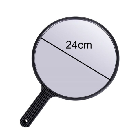 Poniks czarne lustro fryzjerskie z rączką BLC010