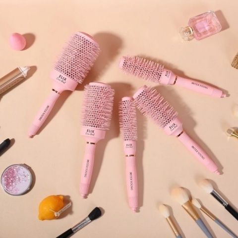 Sister Young Elix Cera Heat Szczotka do Modelowania Włosów Okrągła Różowa 25mm