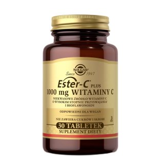 Solgar Ester C-Plus 100mg Witaminy C suplement diety 30 kapsułek
