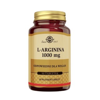 Solgar L-Arginina 1000mg suplement diety 90 tabletek