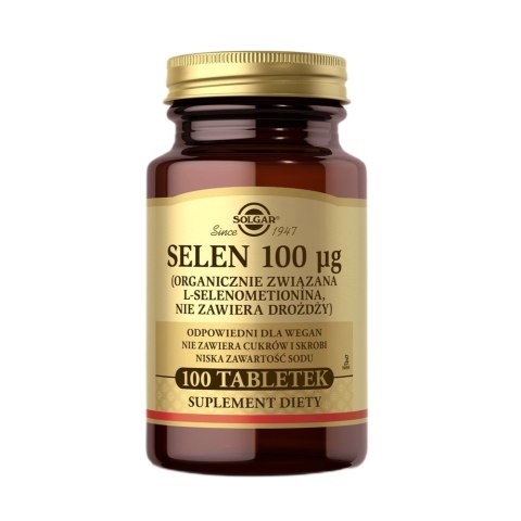 Solgar Selen 100mcg suplement diety 100 tabletek