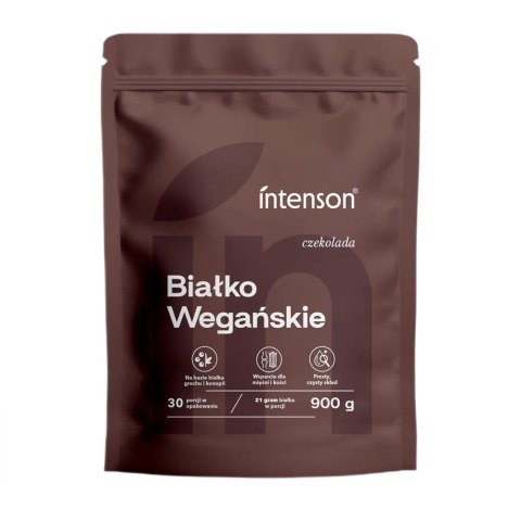 Intenson Białko Wegańskie suplement diety Czekolada 900g