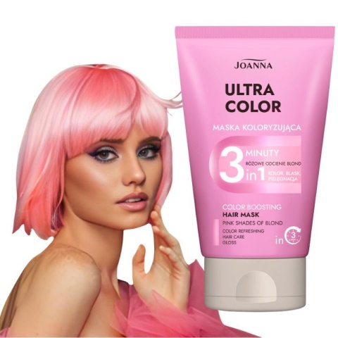 Joanna Ultra Color Odżywka Koloryzująca Różowa do Włosów 100g