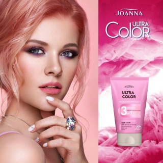 Joanna Ultra Color Odżywka Koloryzująca Różowa do Włosów 100g