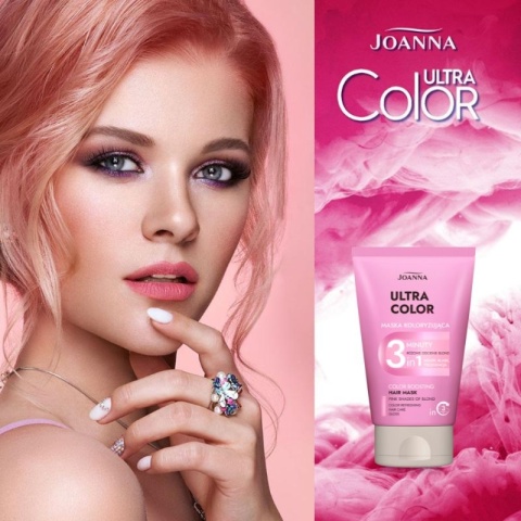 Joanna Ultra Color Odżywka Koloryzująca Różowa do Włosów 100g
