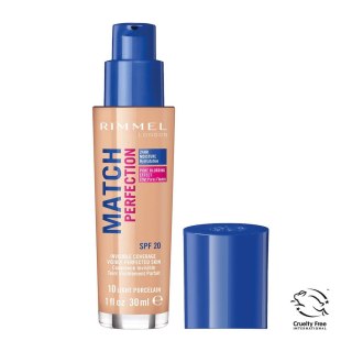 Rimmel Match Perfection Foundation podkład dopasowujący się do cery 010 Light Porcelain SPF20 30ml