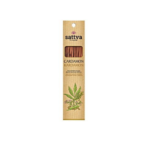 Sattva Natural Indian Incense naturalne indyjskie kadzidełko Kardamon 15szt