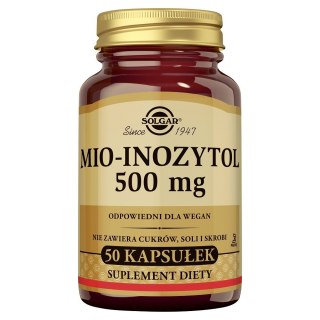 Solgar Mio-Inozytol 500mg suplement diety 50 kapsułek