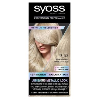 Syoss Permanent Color Metallic Collection farba do włosów trwale koloryzująca 9-53 Srebrzysty Blond