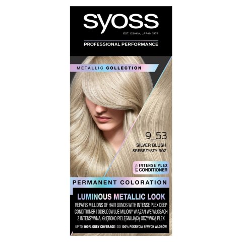 Syoss Permanent Color Metallic Collection farba do włosów trwale koloryzująca 9-53 Srebrzysty Blond