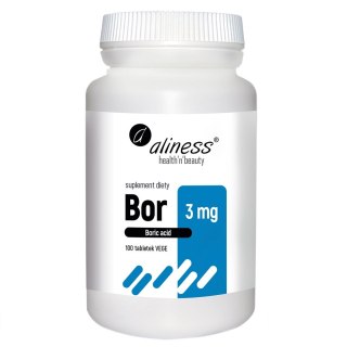 Aliness Bor 3mg (kwas borowy) suplement diety 100 tabletek