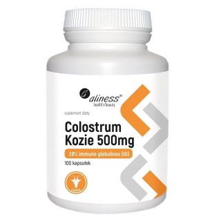 Aliness Colostrum Kozie IG 28% 500mg suplement diety 100 kapsułek