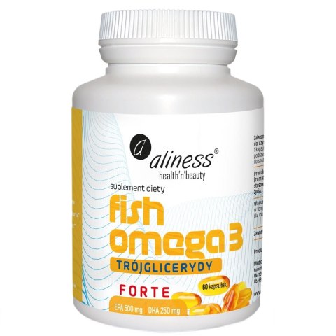 Aliness Fish Omega 3 Forte Trójglicerydy 500/250mg suplement diety 60 kapsułek