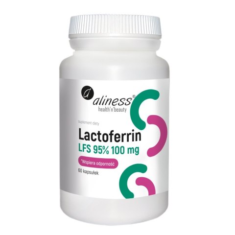 Aliness Lactoferrin LFS 95% 100 mg suplement diety 60 kapsułek