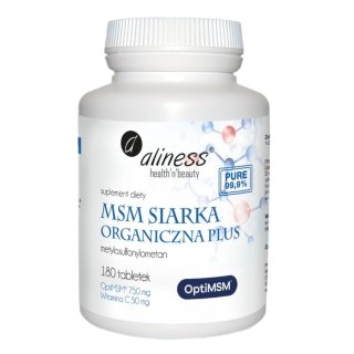 Aliness MSM Siarka Organiczna PLUS suplement diety 180 tabletek