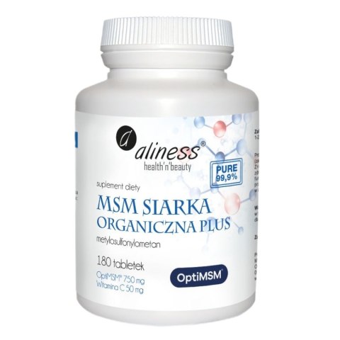 Aliness MSM Siarka Organiczna PLUS suplement diety 180 tabletek
