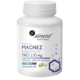 Aliness Magnez organiczny Trio 120mg suplement diety 100 kapsułek