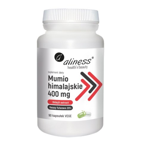 Aliness Mumio himalajskie (Shilajit extract) 400mg suplement diety 90 kapsułek