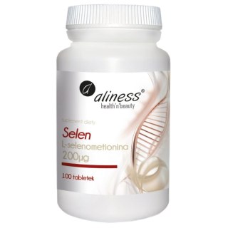 Aliness Selen L-selenometionina 200µg suplement diety 100 tabletek