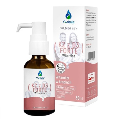 Avitale Witamina K2 z D3 FORTE suplement diety w kroplach 30ml
