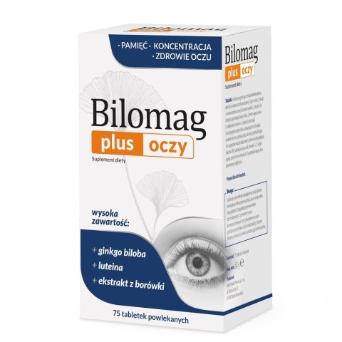 Bilomag Plus Oczy suplement diety 75 tabletek powlekanych