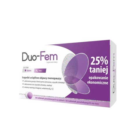 Duo-Fem Suplement diety łagodzący objawy menopauzy 112 tabletek