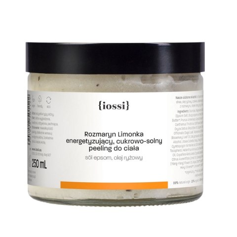 Iossi Rozmaryn Limonka energetyzujący cukrowo-solny peeling do ciała 250ml
