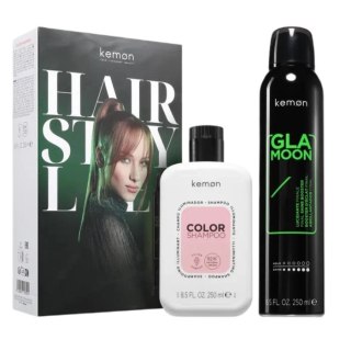 Kemon Color Glamoon zestaw szampon do włosów farbowanych 250ml + nabłyszczacz w sprayu 250ml