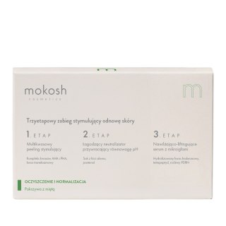 Mokosh Trzyetapowy zabieg stymulujący odnowę skóry Pokrzywa z miętą 3x7ml