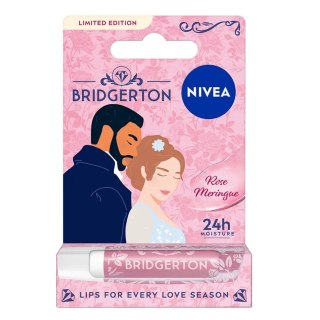 Nivea Bridgerton Edition Daphne&Simon pielęgnująca pomadka do ust Rose Meringue 4.8g