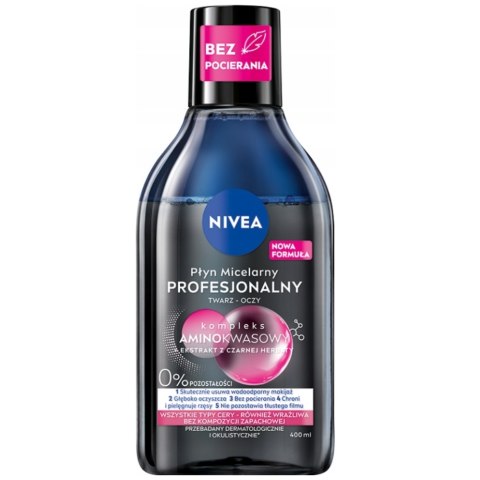 Nivea MicellAir Skin Breathe profesjonalny płyn micelarny - makijaż wodoodporny 400ml